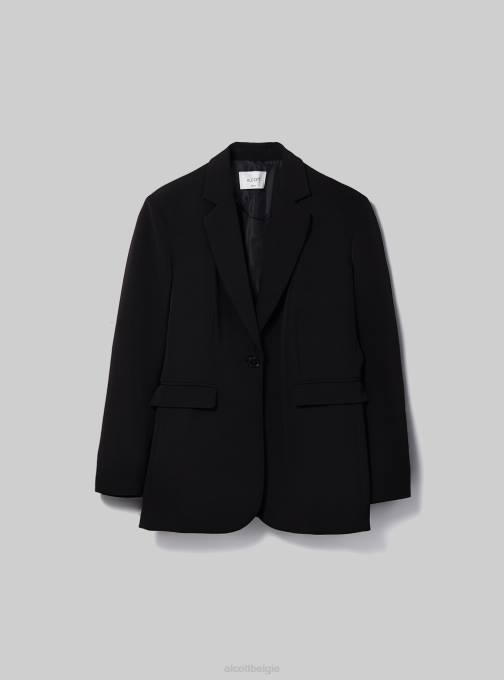 vrouwen Alcott bk1 zwart Blazer met enkele rij knopen kleding PT24107