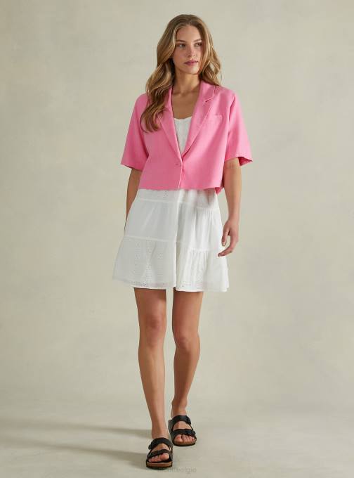 vrouwen Alcott gn3 groen licht Cropped blazer van linnenmix kleding PT24506