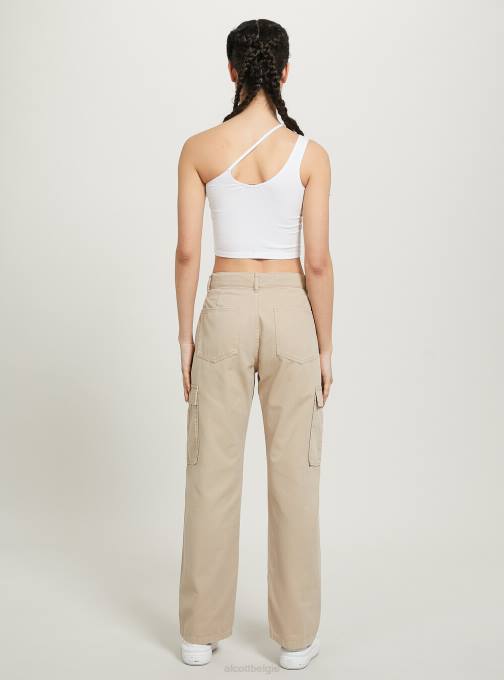 vrouwen Alcott bk1 zwart asymmetrische cropped top kleding PT24249