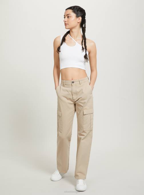 vrouwen Alcott bk1 zwart asymmetrische cropped top kleding PT24249