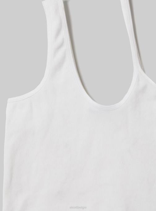 vrouwen Alcott bk1 zwart asymmetrische cropped top kleding PT24249