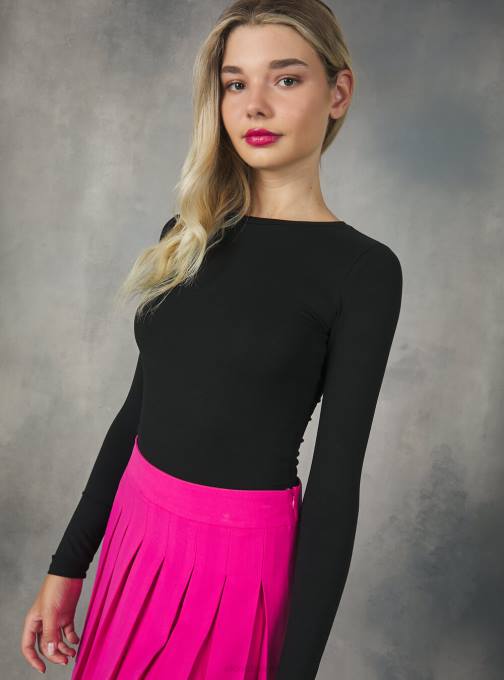 vrouwen Alcott bk1 zwart bodysuit met lange mouwen kleding PT24175