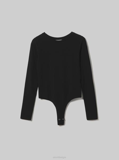 vrouwen Alcott bk1 zwart bodysuit met lange mouwen kleding PT24175