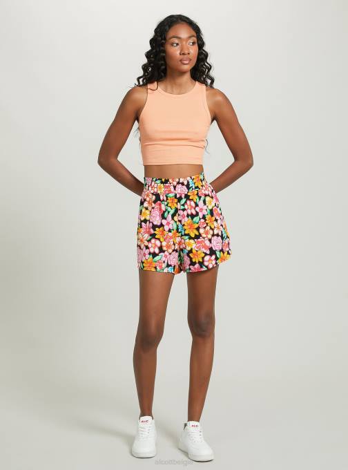 vrouwen Alcott bk1 zwart cropped katoenen tanktop kleding PT24111