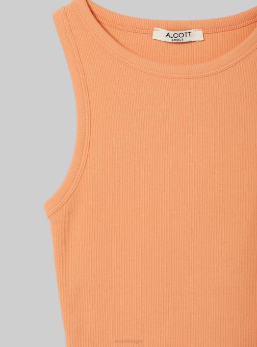 vrouwen Alcott bk1 zwart cropped katoenen tanktop kleding PT24111