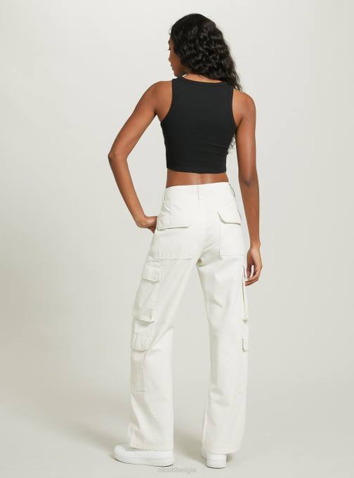 vrouwen Alcott bk1 zwart cropped katoenen tanktop kleding PT24154