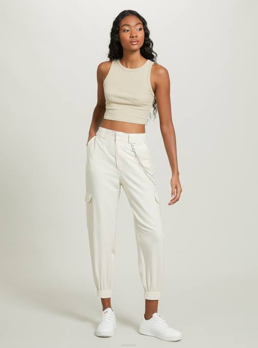 vrouwen Alcott bk1 zwart cropped katoenen tanktop kleding PT24179