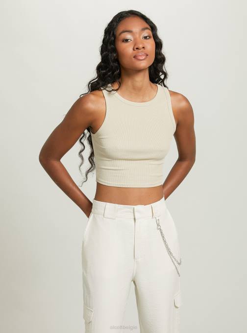 vrouwen Alcott bk1 zwart cropped katoenen tanktop kleding PT24179