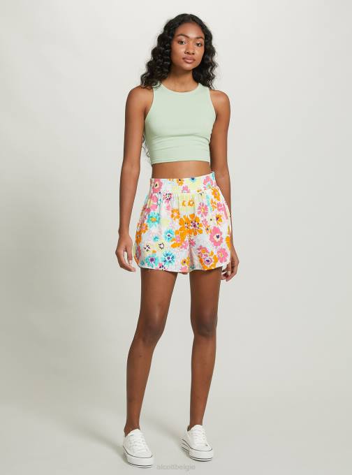 vrouwen Alcott bk1 zwart cropped katoenen tanktop kleding PT24194