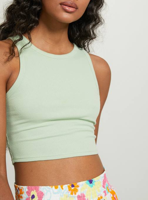 vrouwen Alcott bk1 zwart cropped katoenen tanktop kleding PT24194