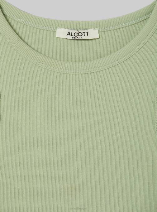 vrouwen Alcott bk1 zwart cropped katoenen tanktop kleding PT24194