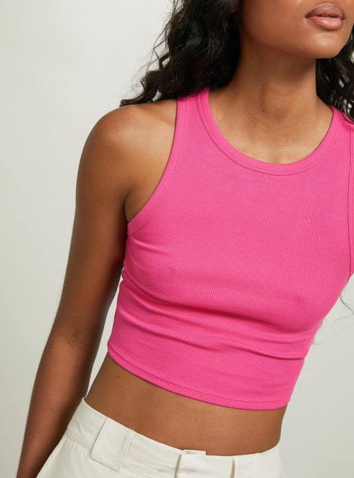 vrouwen Alcott bk1 zwart cropped katoenen tanktop kleding PT24291