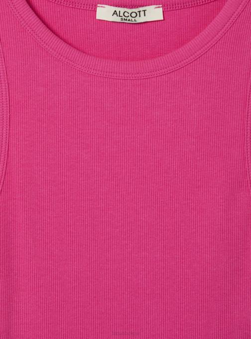 vrouwen Alcott bk1 zwart cropped katoenen tanktop kleding PT24291