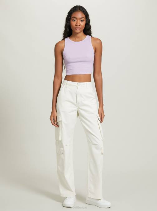 vrouwen Alcott bk1 zwart cropped katoenen tanktop kleding PT24293