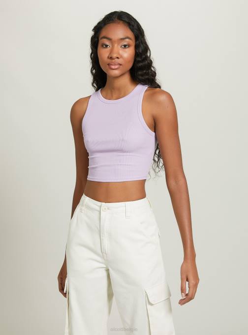 vrouwen Alcott bk1 zwart cropped katoenen tanktop kleding PT24293