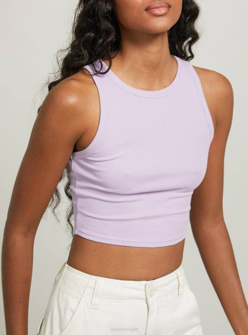 vrouwen Alcott bk1 zwart cropped katoenen tanktop kleding PT24293