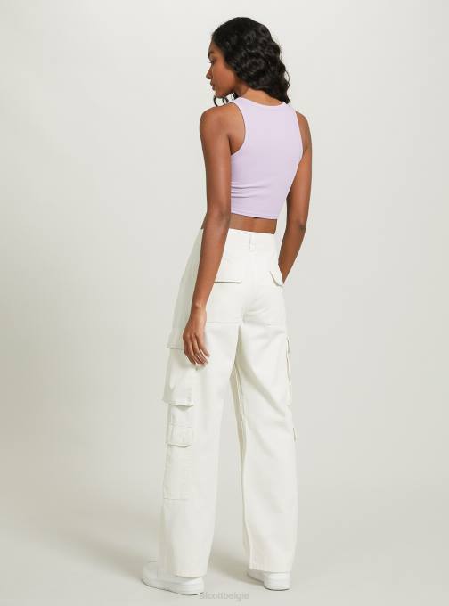 vrouwen Alcott bk1 zwart cropped katoenen tanktop kleding PT24293