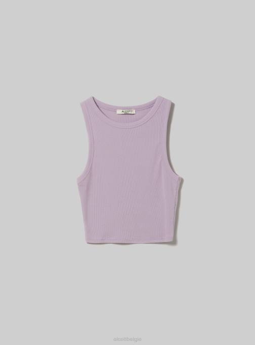 vrouwen Alcott bk1 zwart cropped katoenen tanktop kleding PT24293
