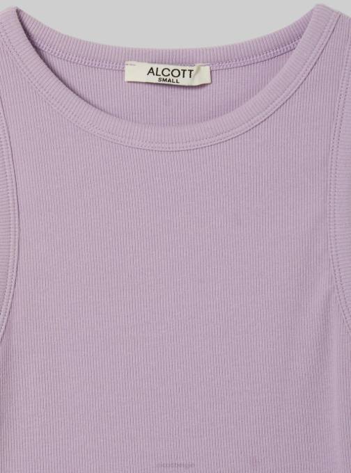vrouwen Alcott bk1 zwart cropped katoenen tanktop kleding PT24293