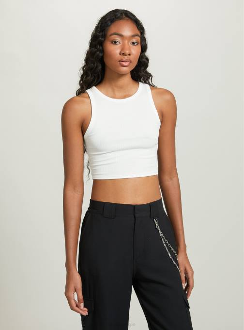 vrouwen Alcott bk1 zwart cropped katoenen tanktop kleding PT24295