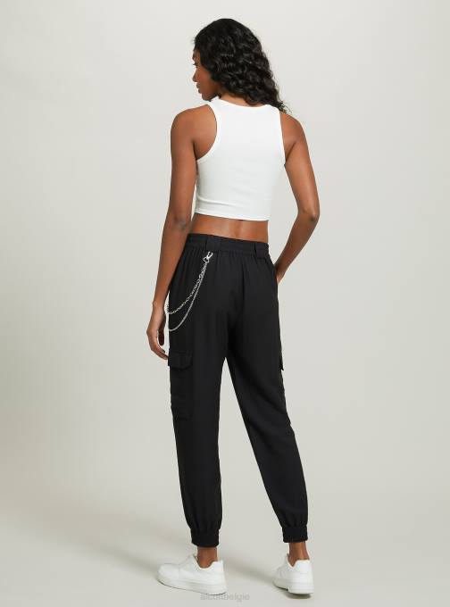 vrouwen Alcott bk1 zwart cropped katoenen tanktop kleding PT24295