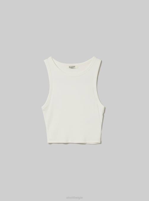 vrouwen Alcott bk1 zwart cropped katoenen tanktop kleding PT24295