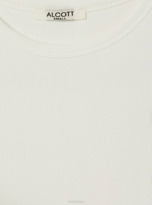 vrouwen Alcott bk1 zwart cropped katoenen tanktop kleding PT24295