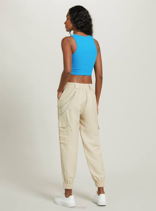 vrouwen Alcott bk1 zwart cropped katoenen tanktop kleding PT24406