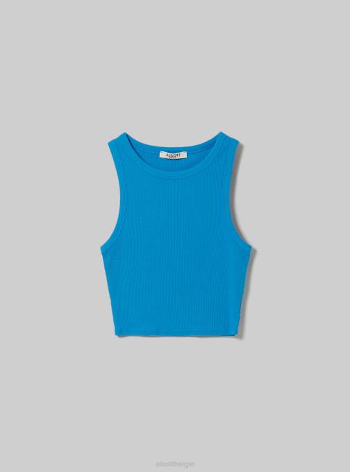 vrouwen Alcott bk1 zwart cropped katoenen tanktop kleding PT24406