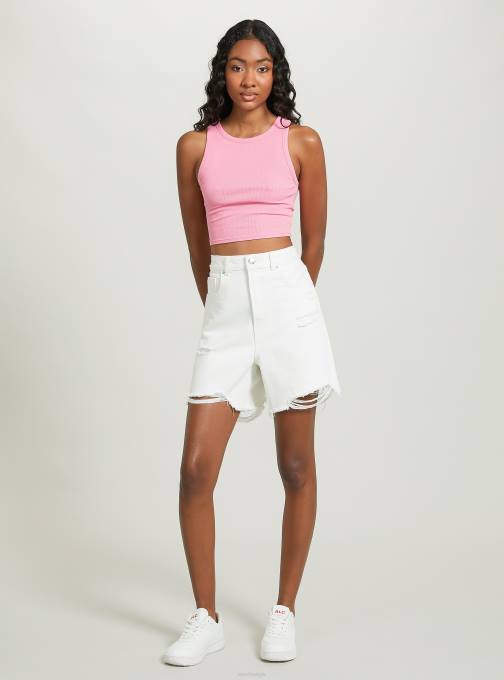 vrouwen Alcott bk1 zwart cropped katoenen tanktop kleding PT24504