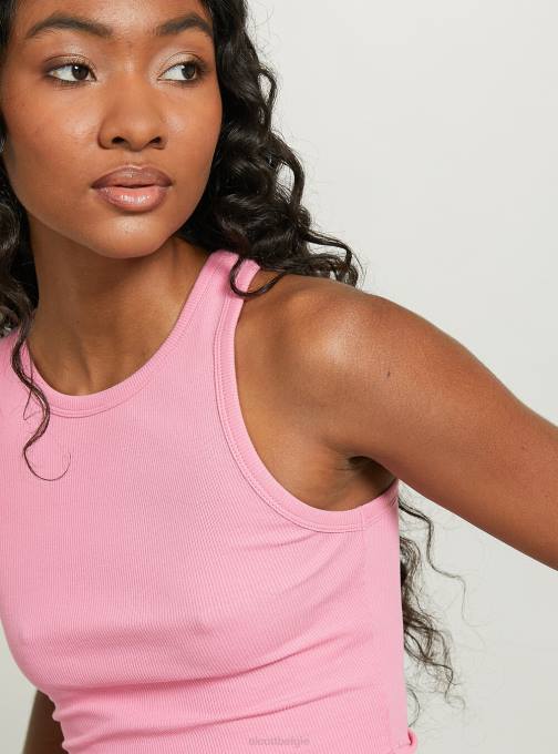 vrouwen Alcott bk1 zwart cropped katoenen tanktop kleding PT24504