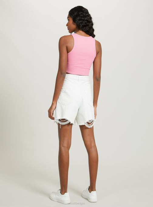 vrouwen Alcott bk1 zwart cropped katoenen tanktop kleding PT24504