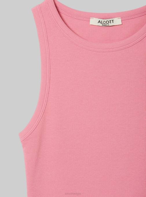 vrouwen Alcott bk1 zwart cropped katoenen tanktop kleding PT24504