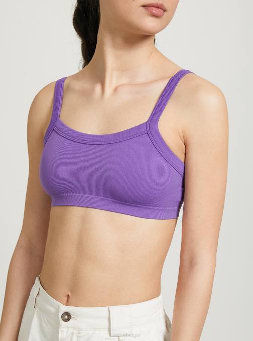 vrouwen Alcott bk1 zwart geribbelde bh-top kleding PT24272