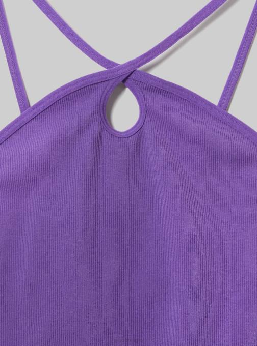 vrouwen Alcott bk1 zwart top cropped met scollo incrociato kleding PT2441