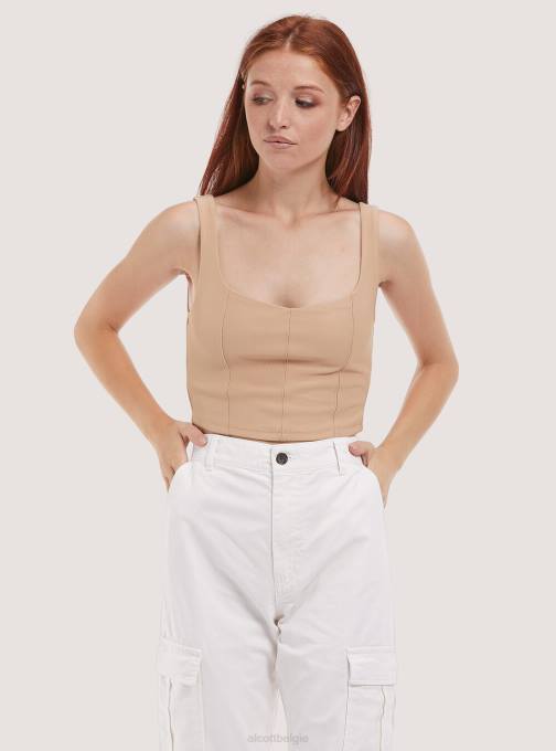 vrouwen Alcott ky1 kaky donker cropped bustier kleding PT24337