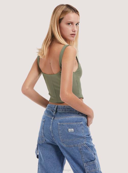 vrouwen Alcott ky1 kaky donker cropped bustier kleding PT24476