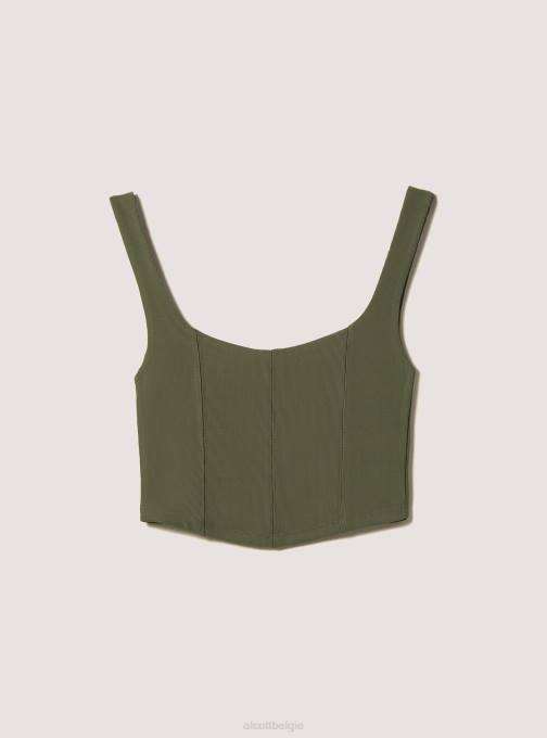 vrouwen Alcott ky1 kaky donker cropped bustier kleding PT24476