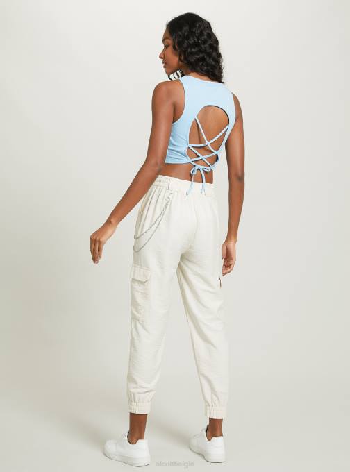 vrouwen Alcott wh2 wit croptop met veters kleding PT24275