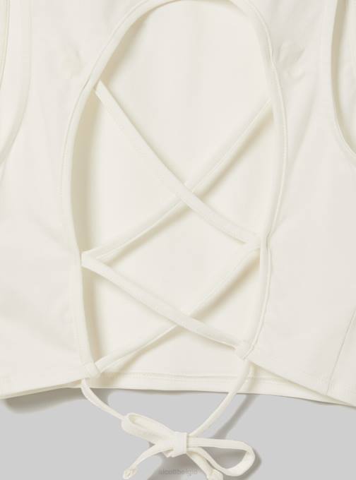 vrouwen Alcott wh2 wit croptop met veters kleding PT242