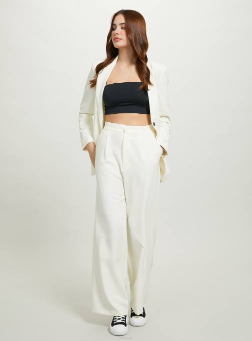 vrouwen Alcott bk1 zwart broek met wijde pijpen en plooien kleding PT24103