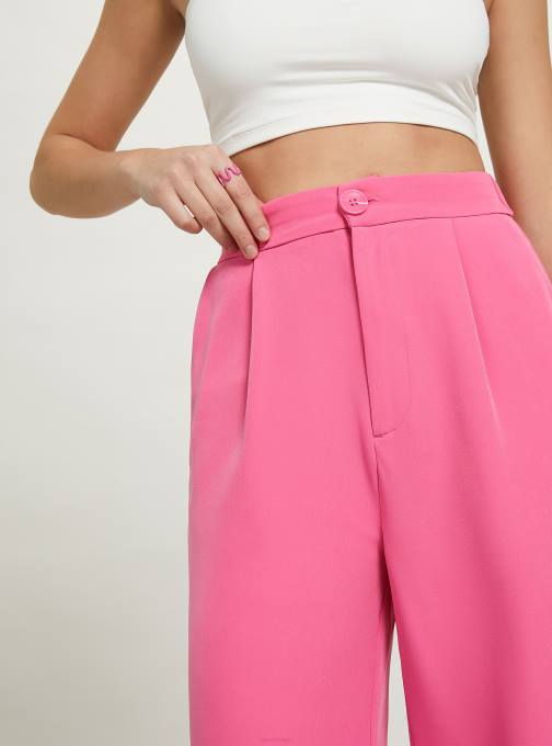 vrouwen Alcott bk1 zwart broek met wijde pijpen en plooien kleding PT2484