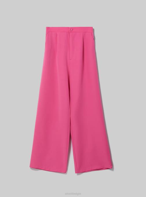 vrouwen Alcott bk1 zwart broek met wijde pijpen en plooien kleding PT2484