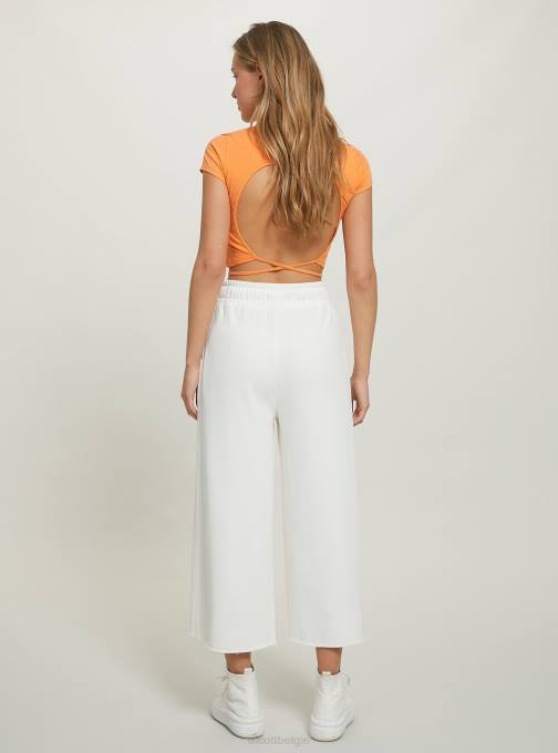 vrouwen Alcott bk1 zwart cropped fleecelegging met elastische tailleband kleding PT24207