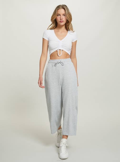 vrouwen Alcott bk1 zwart cropped fleecelegging met elastische tailleband kleding PT24232