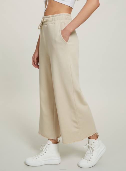 vrouwen Alcott bk1 zwart cropped fleecelegging met elastische tailleband kleding PT24403