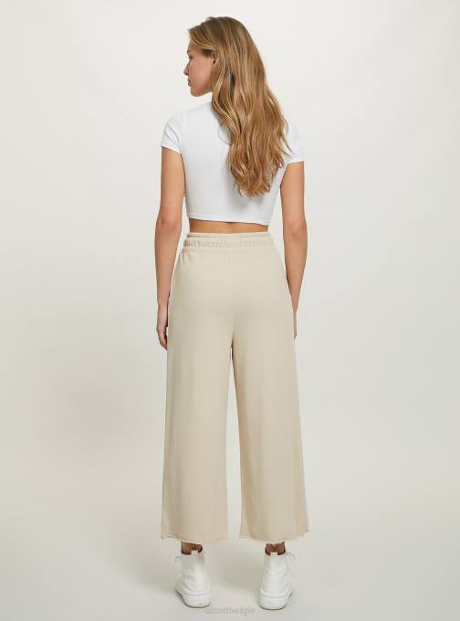 vrouwen Alcott bk1 zwart cropped fleecelegging met elastische tailleband kleding PT24403