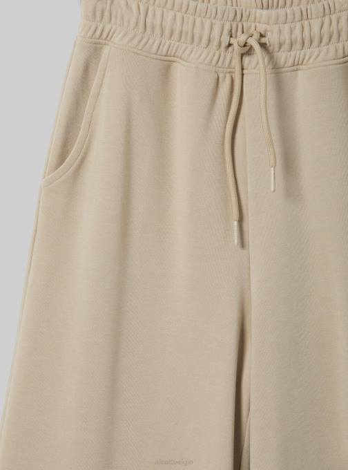 vrouwen Alcott bk1 zwart cropped fleecelegging met elastische tailleband kleding PT24403