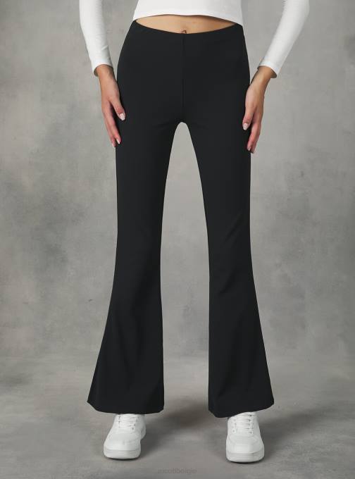 vrouwen Alcott bk1 zwart flare broek met elastische taille kleding PT24418