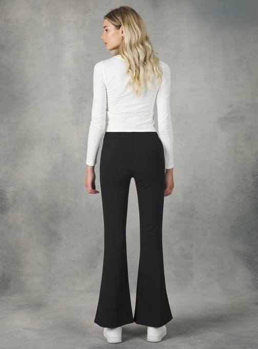 vrouwen Alcott bk1 zwart flare broek met elastische taille kleding PT24418